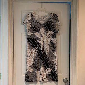 Black & Cream Floral Summer Dress